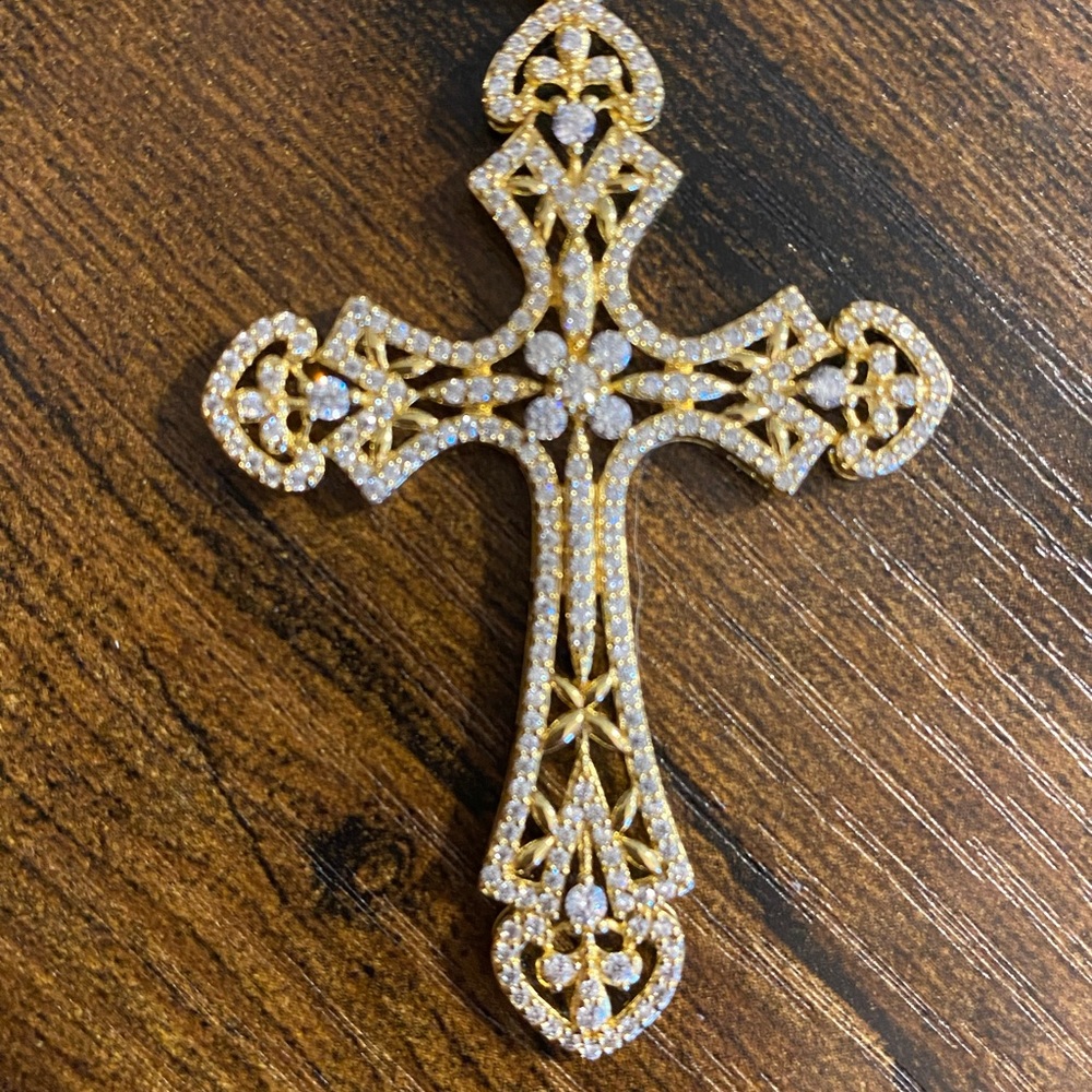 Gold cross necklace